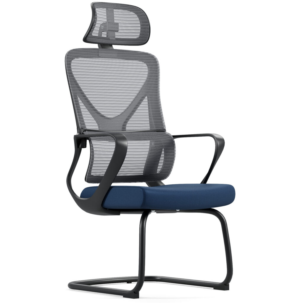 LarkLeaves G10-PRO-GY desk chair without wheels with breathable mesh backrest - grey
