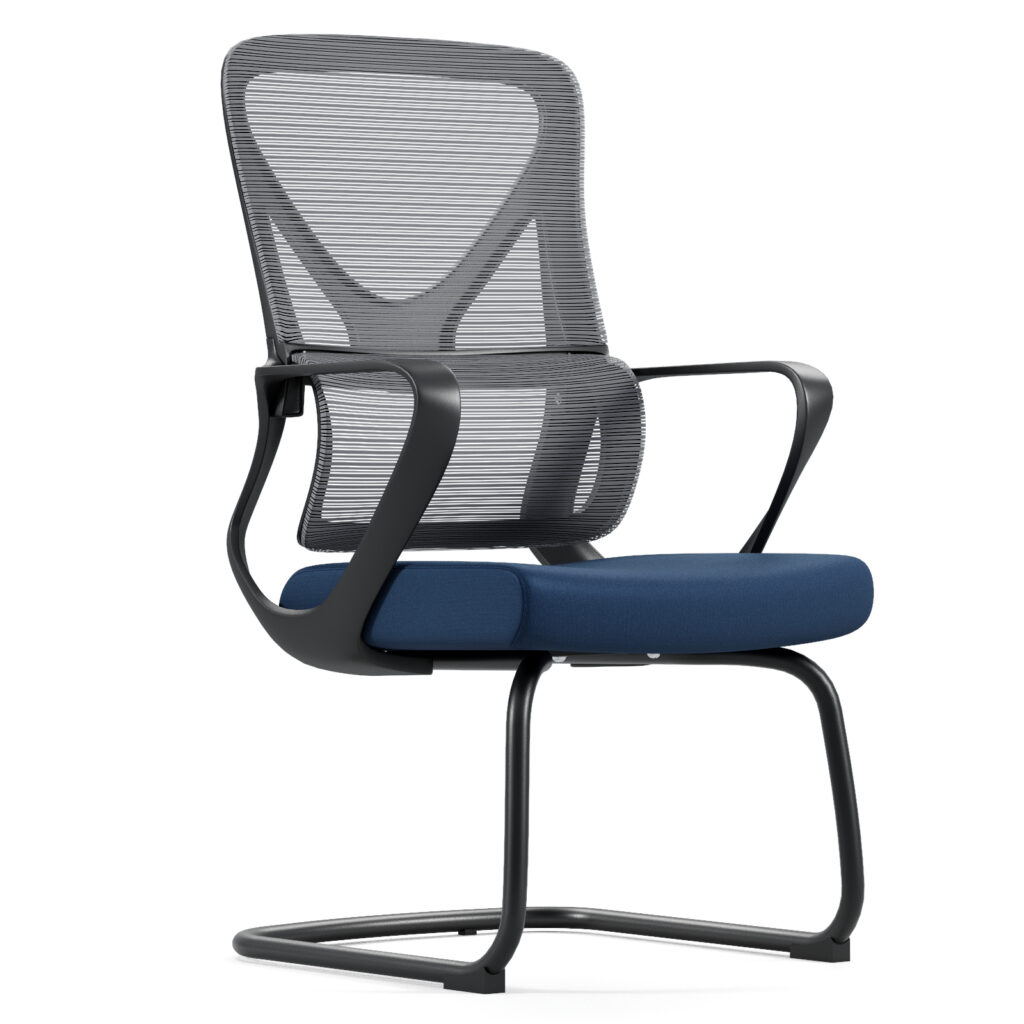 LarkLeaves G10-GY desk chair without wheels with breathable mesh backrest - grey